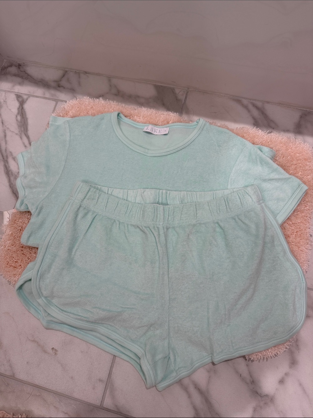 LAKE Mint Green Short Sleeve Lounge Tee & Shorts Set